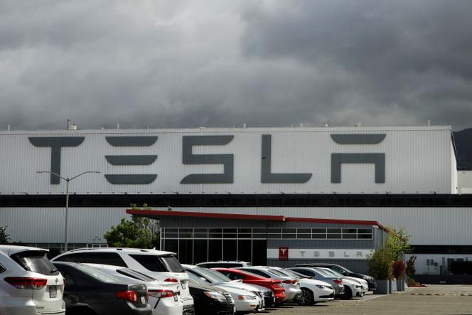 L’usine Tesla de Fremont, en Californie, le 12 mai 2020.