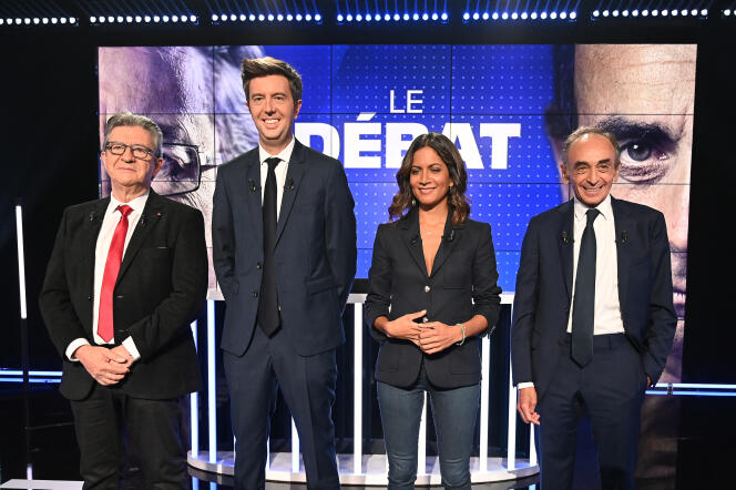 Jean-Luc Mélenchon et Eric Zemmour, sur le plateau de BFM-TV, le 23 septembre.