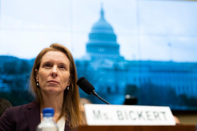 Monika Bickert témoigne devant une audience de la sous-commission de la protection des consommateurs et du commerce de la Chambre des représentants sur le thème « Les Américains en danger : manipulation et tromperie à l’ère numérique », mercredi 8 janvier 2020, au Capitole, à Washington.