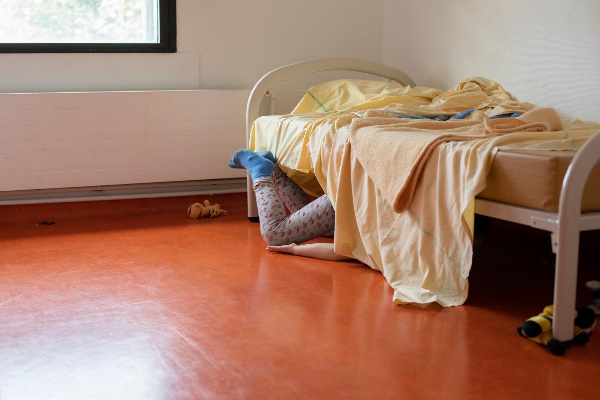 Une chambre dans l’unité Itard, à la Pitié-Salpêtrière, qui accueille des patients agés de 5 ans à 12 ans, le 10 septembre 2021.