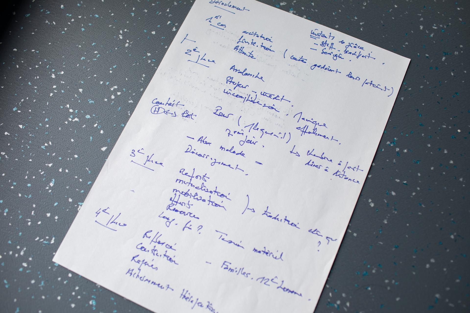 Des notes de Martin Dres, mèdecin réanimateur de la Pitié-Salpêtrière, sur lesquelles il raconte ses impressions quotidiennes pendant la première vague de Covid-19, le 10 septembre 2021.