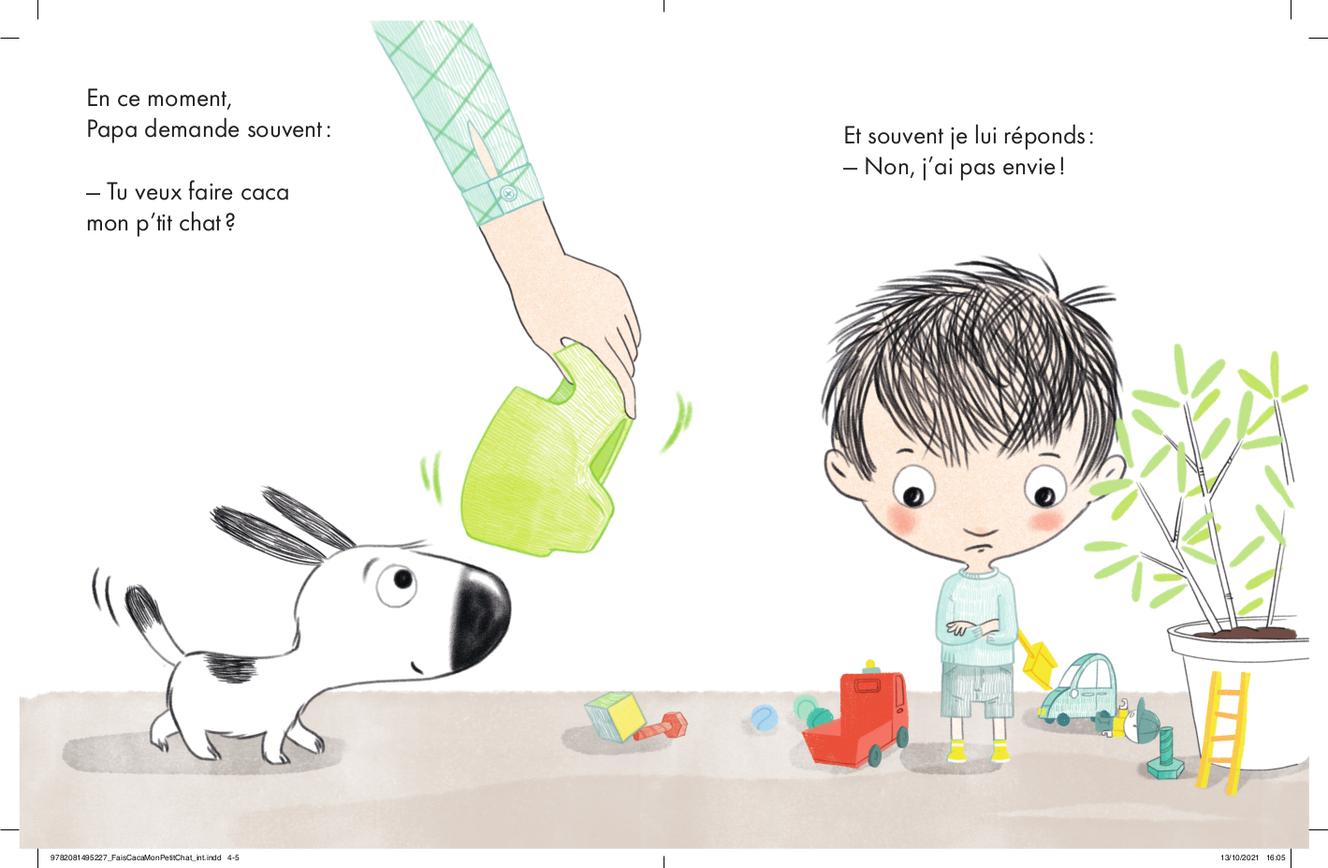 Fais caca, mon p’tit chat !, de Flore et Madeleine Brunelet.