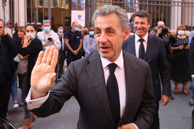 L’ancien président de la République Nicolas Sarkozy, à Nice, le 15 octobre 2021.