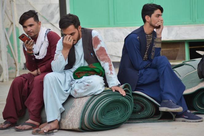 In Kandahar, after the suicide bombing that struck the Shiite Fatemieh Mosque on October 15, 2021.