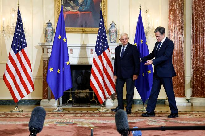 Josep Borrell during a meeting with US Secretary of State Antony Blinken on October 14, 2021 in Washington.