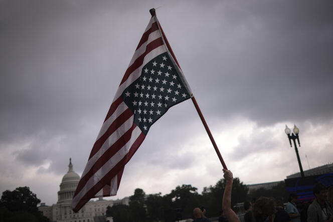 Manifestation en soutien aux personnes poursuivies en justice dans le cadre de l’insurrection du Capitole, le 18 septembre à Washington.