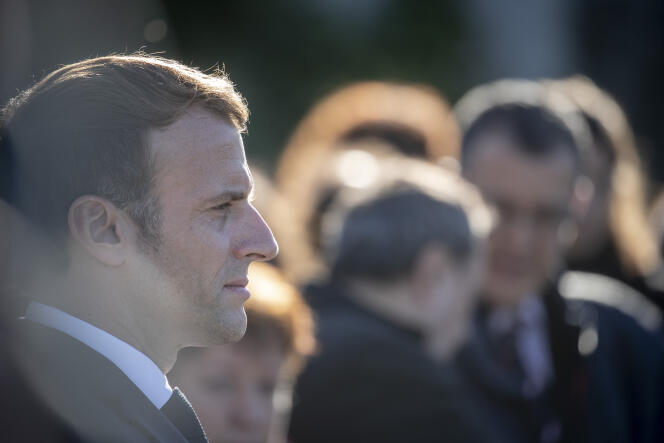 Emmanuel Macron, à Colombes (Hauts-de-Seine), le 17 octobre 2021.