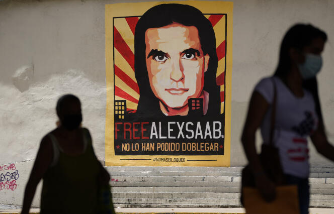 In the streets of Caracas, posters in support of Alex Saab, September 9, 2021.