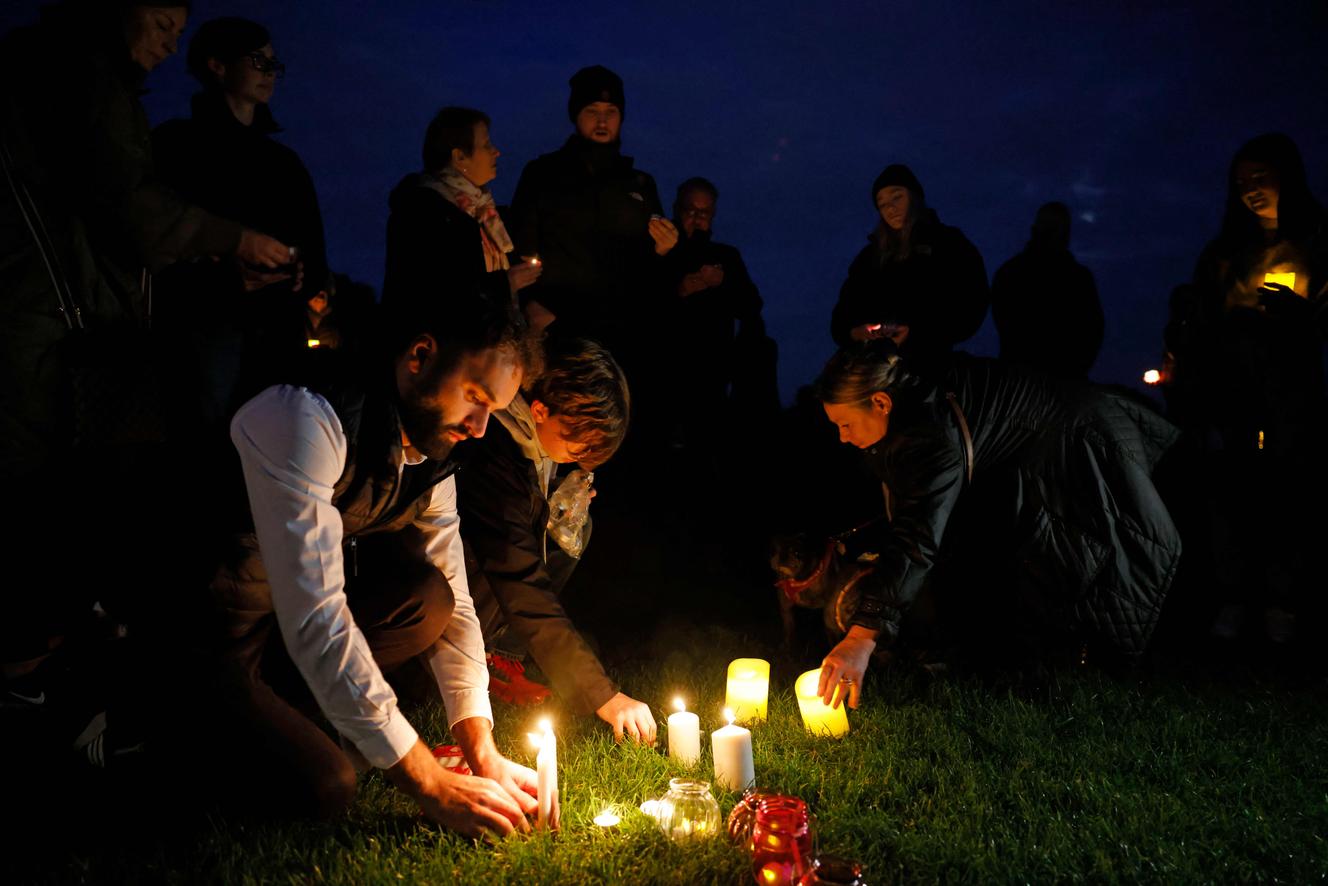 A vigil organized in Leigh-on-Sea, England, Saturday October 16, 2021.