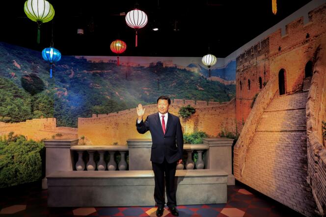 La statue de cire du président chinois, Xi Jinping, au musée Madame Tussauds de Dubaï, aux Emirats arabes unis, le 18 octobre 2021.