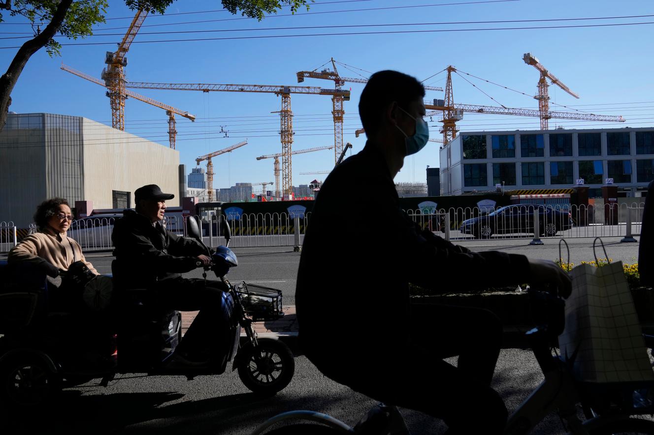 The problems faced by real estate developers pose a threat to the Chinese economy. Here in Beijing on October 11, 2021.