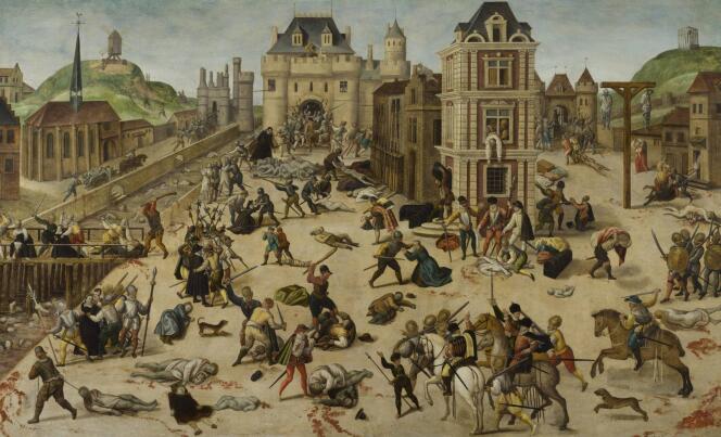« Le Massacre de la Saint-Barthélemy », une huile sur bois du peintre François Dubois, est exposée au musée cantonal des Beaux-Arts de Lausanne (Suisse).