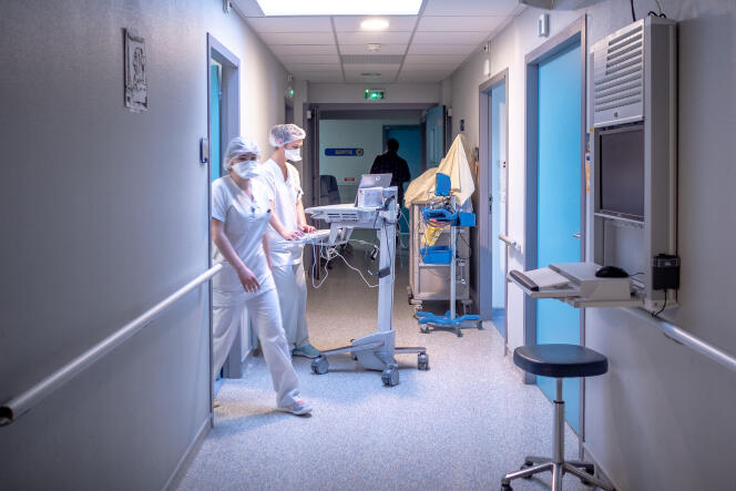 Dans le service des urgences de l’hôpital de Perpignan, en janvier 2021.
