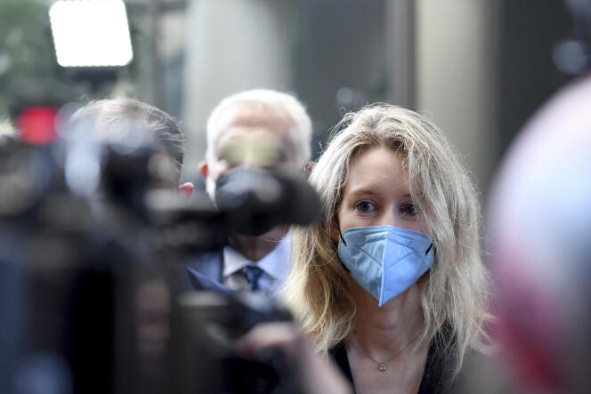 Elizabeth Holmes, founder and CEO of Theranos, arrives in federal court for her trial, in San Jose, Calif. On August 31, 2021.