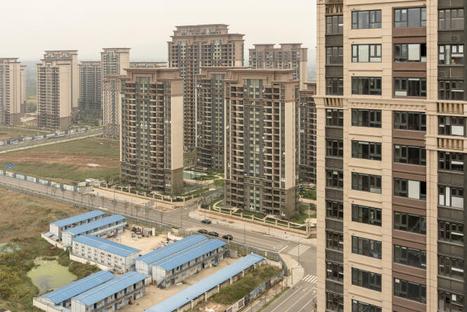 Méga complexe immobilier en chantier d’Evergrande, à Jurong (Chine), le 19 octobre 2021.
