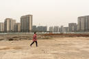 View of a real estate complex built by Evergrande, some units are still half built meanwhile others have little to none workers availeble due to. the lack of fund to pay salaries, in Jurong, Jiangsu Province, China on October 19, 2021.