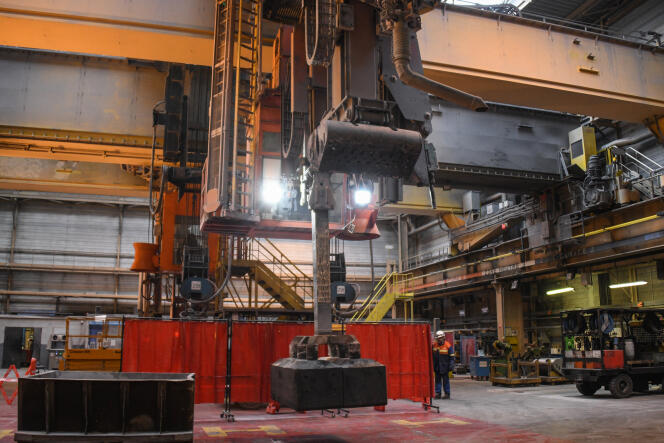 Dans l’usine d’acier et de métaux de l’entreprise anglaise Liberty House, à Dunkerque (Nord), en janvier 2019.