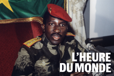 Le président du Burkina Faso Thomas Sankara lors d'une conférence de presse à Paris, le 7 février 1986.