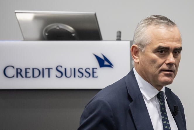 Thomas Gottstein, le directeur général de Credit Suisse, à Zurich, en Suisse, le 13 février 2020.