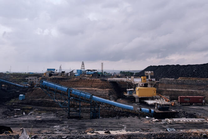 Un site de la mine de charbon de Pakri Barwadih, en Inde, le 17 octobre 2021.