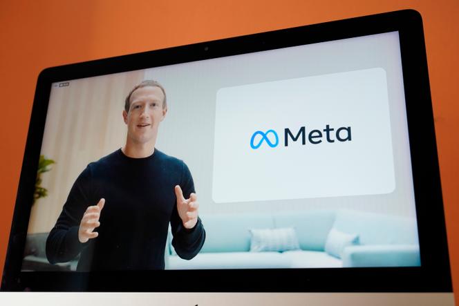 Mark Zuckerberg, lors de la conférence annonçant le changement du nom du groupe Facebook pour Meta, le 28 octobre 2021.