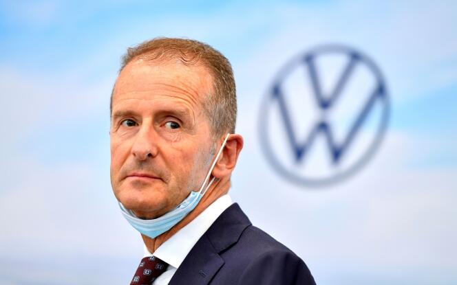 Le PDG de Volkswagen, Herbert Diess, à Zwickau, en Allemagne, le 23 juin 2021.