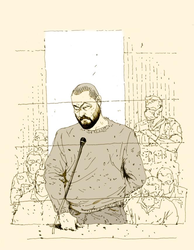 Mohamed Bakkali before the Special Assize Court in Paris, November 3, 2021.