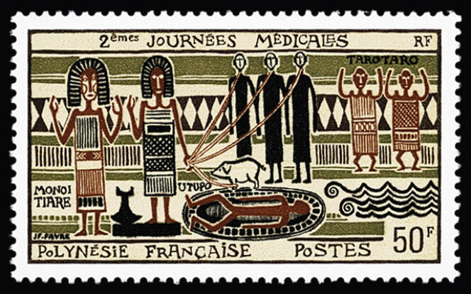 75 exemplaires vendus de ce timbre de Polynésie française retiré anticipativement, 2 400 euros.