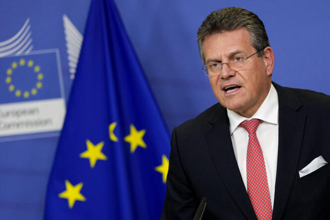 Maros Sefcovic, Vice-President of the European Commission, in Brussels, November 5, 2021.