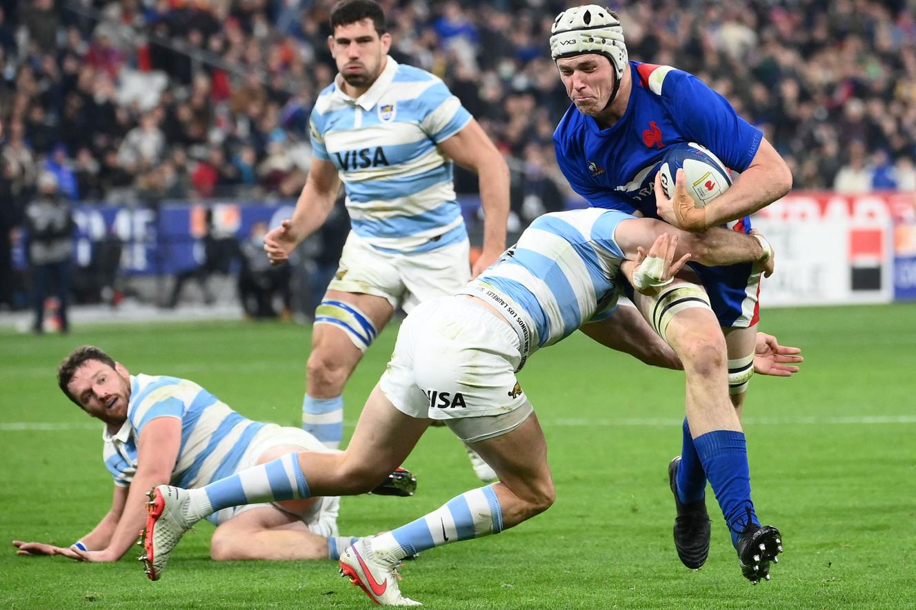 Thibaud Flament scoorde zijn eerste keus voor het Franse nationale team, tegen Argentinië, in het Stade de France, op 6 november 2021.