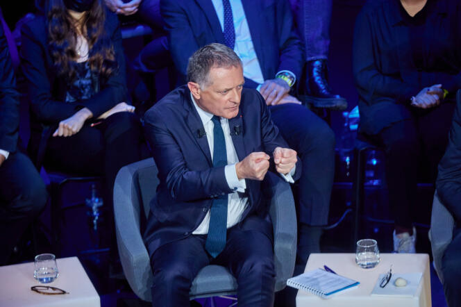 Philippe Juvin, lors du premier débat entre les candidats à l’investiture LR, le 8 novembre 2021.