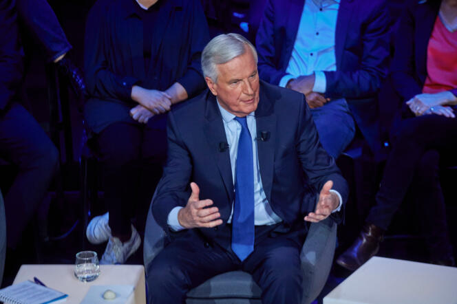 Michel Barnier, lors du débat entre les candidats à l’investiture LR, le 8 novembre 2021.