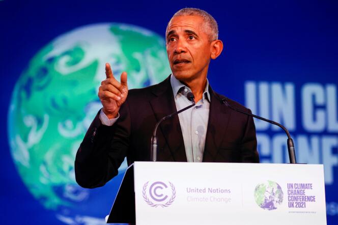 Former US President Barack Obama spoke at COP26 in Glasgow (Scotland) on Monday, November 8th.