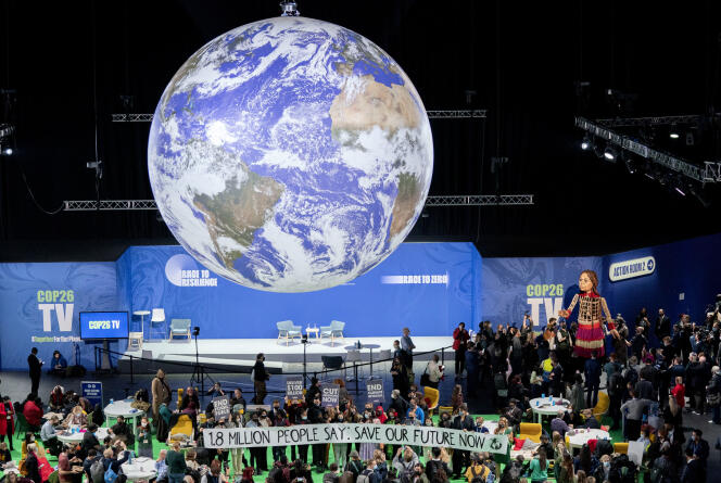COP26 zet zijn tweede week van klimaatonderhandelingen voort, in Glasgow (Schotland), op 9 november 2021.