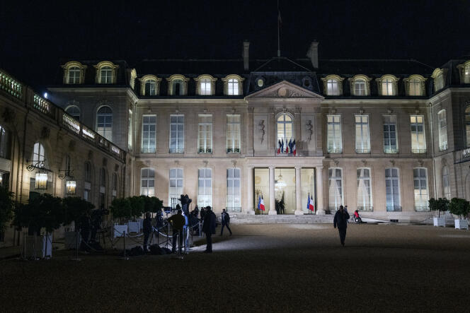 La cour du palais de l’Elysée, à Paris, le 10 novembre 2021.