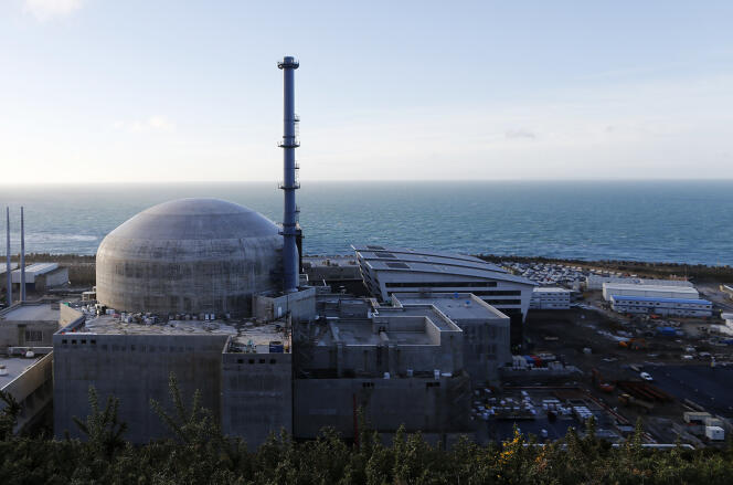 Sur le chantier de la centrale nucléaire EPR de Flamanville (Manche), en 2016 ; elle ne sera pas opérationnelle avant 2023.