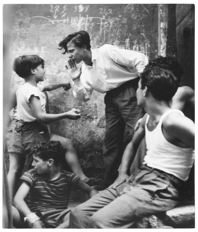 “Fight in Trastevere”, Rome, Italy (1953), by Herbert List.  29.3 cm × 23.2 cm.