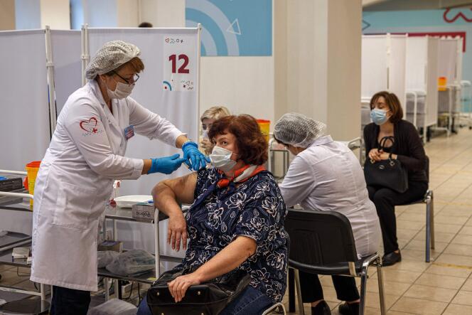 Un centre de vaccination contre le Covid-19, à Moscou, le 21 octobre 2021.