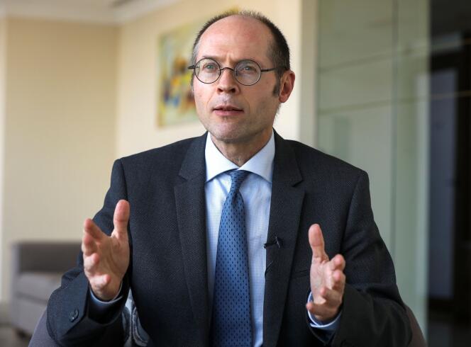 Olivier De Schutter, rapporteur spécial des Nations unies sur l’extrême pauvreté et les droits de l’homme, à Beyrouth, le 11 novembre 2021.