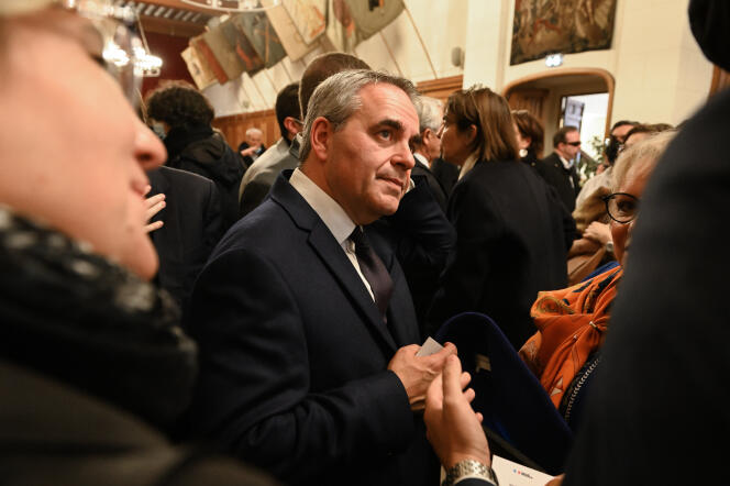 Le président de la région des Hauts-de-France et candidat à l’élection présidentielle, Xavier Bertrand, à Compiègne (Oise), le 10 novembre 2021.