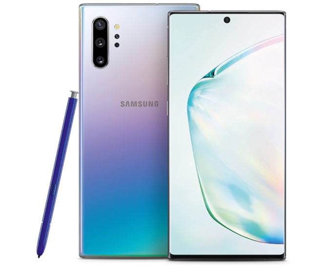 The Samsung Galaxy Note 10+.