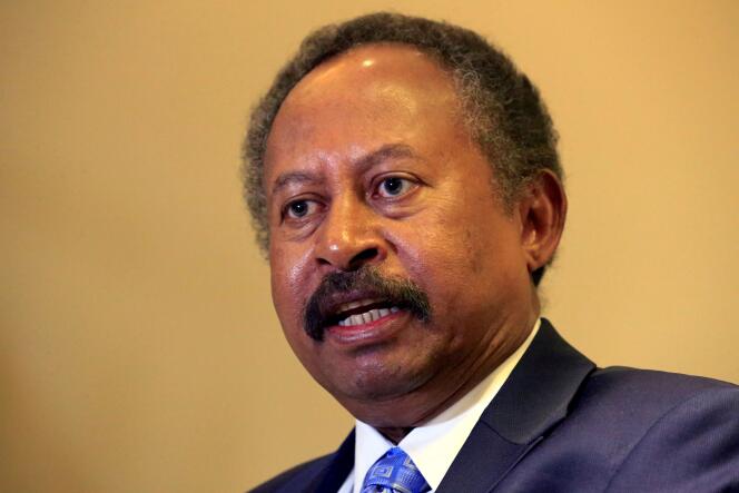 The ousted former prime minister of Sudan, Abdallah Hamdok, in an interview with Reuters on August 24, 2019 in Khartoum.