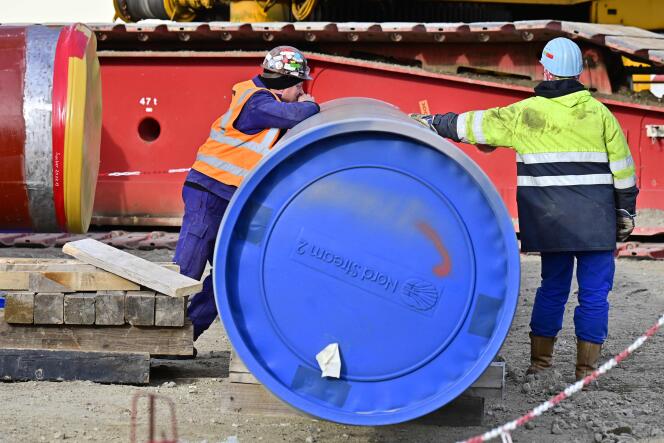 Le chantier du gazoduc Nord Stream 2 à Lubmin, en Allemagne, le 26 mars 2019.