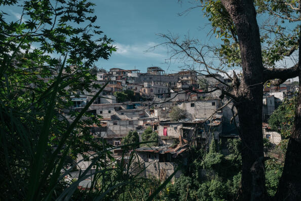 Des maisons en parpaing dans un quartier défavorisé de la ville de Guatemala. 08/06/21 Ville de Guatemala, Guatemala.