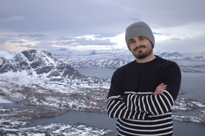 Jonathan Blanchet, étudiant à Sciences Po Rennes, lors de son Erasmus au Groenland en 2020-2021.