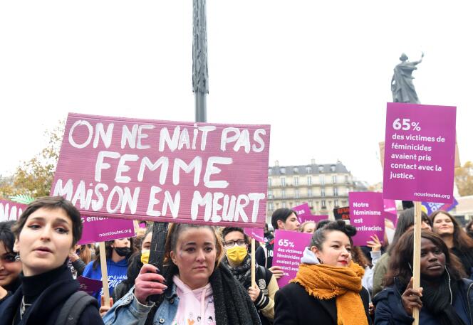 Manifestation le 20 novembre 2021 à Paris.