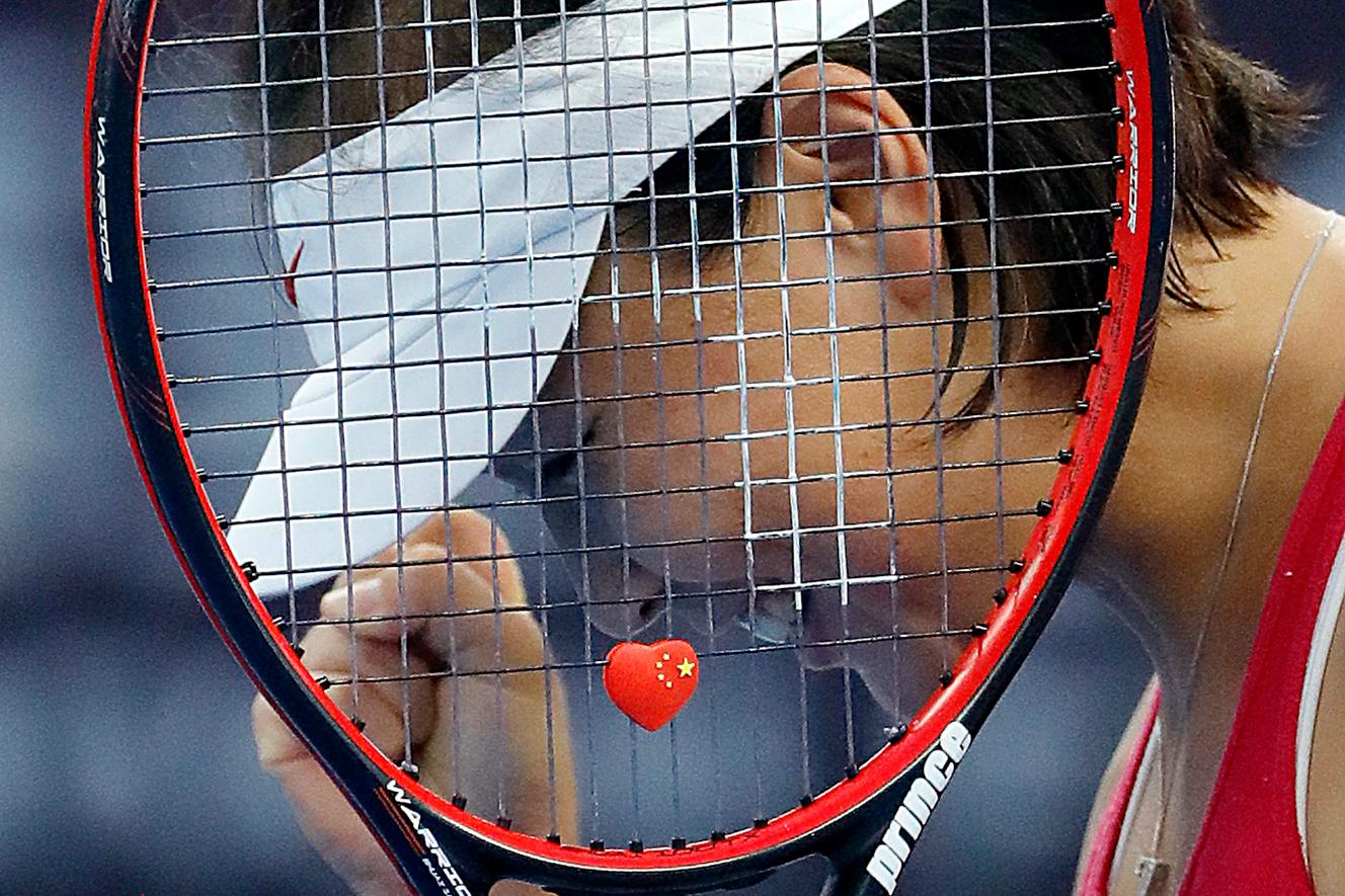 Peng Shuai lors de sa victoire contre l’américaine Venus Williams, en simple dames du tournoi de tennis China Open, à Pékin, le 3 octobre 2016.