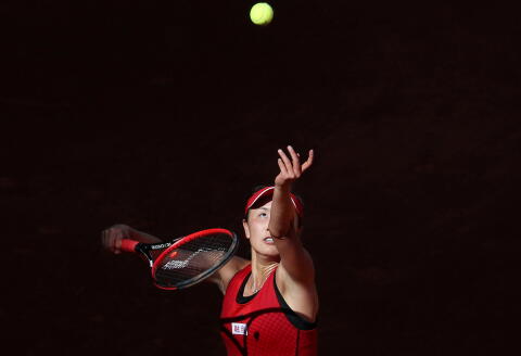 FILE PHOTO: Tennis - WTA Mandatory - Madrid Open - Madrid, Spain - May 6, 2018 China's Peng Shuai in action against Spain's Garbine Muguruza during their round of 64 match REUTERS/Susana Vera/File Photo