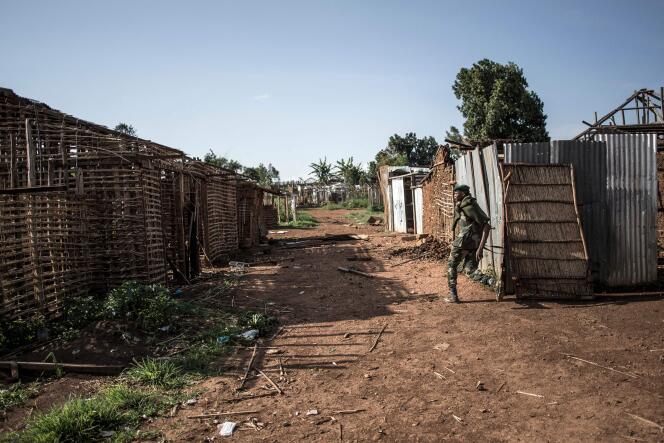 This July 2019 photo shows a village deserted after being attacked, in Djugu, in the Congolese province of Ituri.  The region has returned to violence since the end of 2017 and the advent of the Codeco militia.