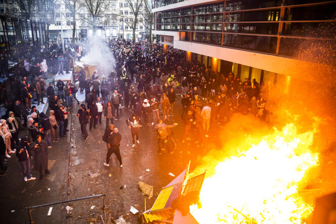 Manifestation contre les mesures de restrictions à Bruxelles, le 21 novembre.